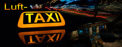Ein Taxi-Schild mit vorangestelltem "Luft"